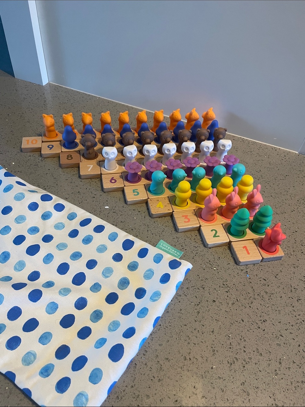 Lovevery Montessori Math Bars & Number Tiles - Picture 2 of 3